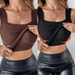 🏆Laatste dag 50% korting!!💐Thermische tanktops met ronde hals en ingebouwde beha voor dame