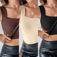 🏆Laatste dag 50% korting!!💐Thermische tanktops met ronde hals en ingebouwde beha voor dame
