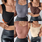 🏆Laatste dag 50% korting!!💐Thermische tanktops met ronde hals en ingebouwde beha voor dame