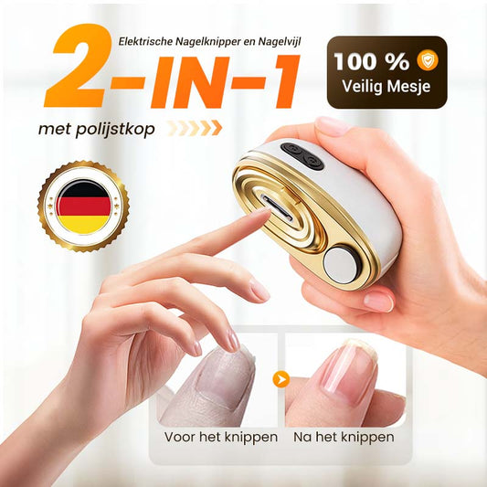 2-in-1 Elektrische Nagelknipper en Polijstmachine