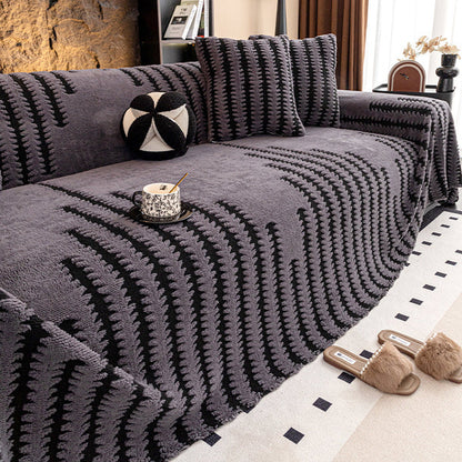 🛋️ 53% KORTING 2026! ✨ Pluche bankovertrek - Extra dikke & antislipdeken met elastische randen voor herfst en winter 🍂❄️