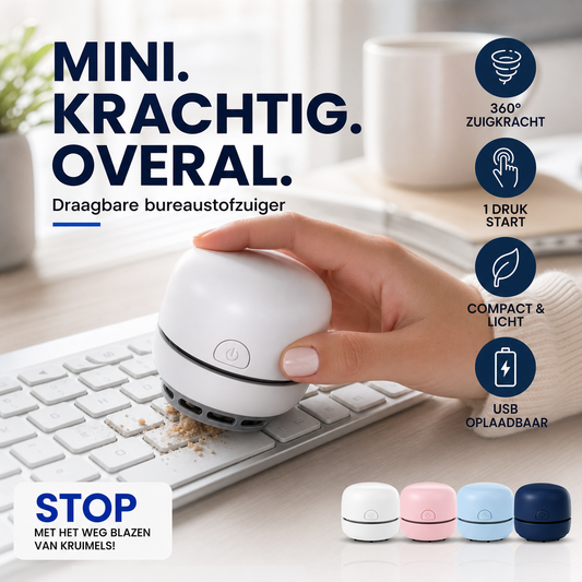 ✨ Draagbare Mini-Stofzuiger Voor Auto, Bureau, Toetsenbord & Meer