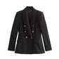 Women's Double Breasted Long Sleeve Office Jackets